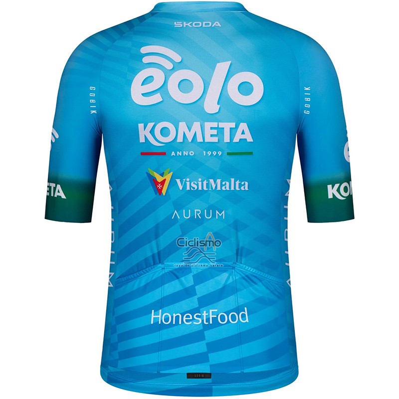 Eolo Kometa Ropa Ciclismo Culotte Corto 2023 Hombre Mangas Cortas Azul